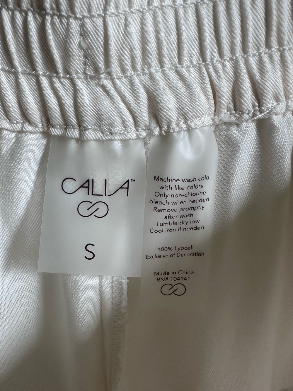 NWT Calia Journey Collection White Lyocell Wide Leg Ankle Pants High Rise S - Picture 5 of 11
